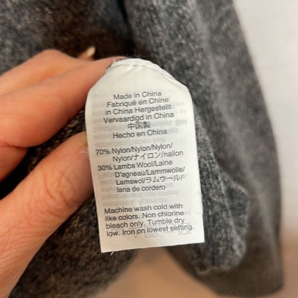 J.Crew Mercantile Quarter Zip Nylon/Lambs Wool Blend Gray Men’s Sweater. Size Lg - Picture 7 of 9